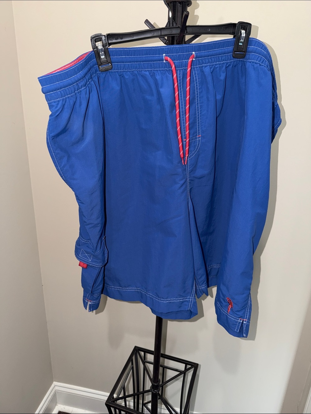Caribbean Royal Blue Swim Trunks with Pink Drawstring